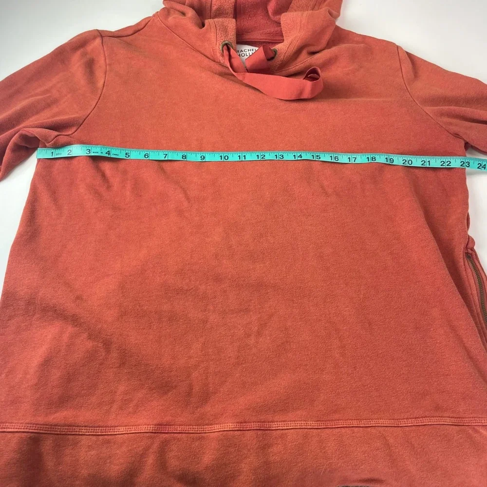 Rachel Hollis Womens Burnt Orange Fleece Side Zip Hoodie Sweatshirt Size M